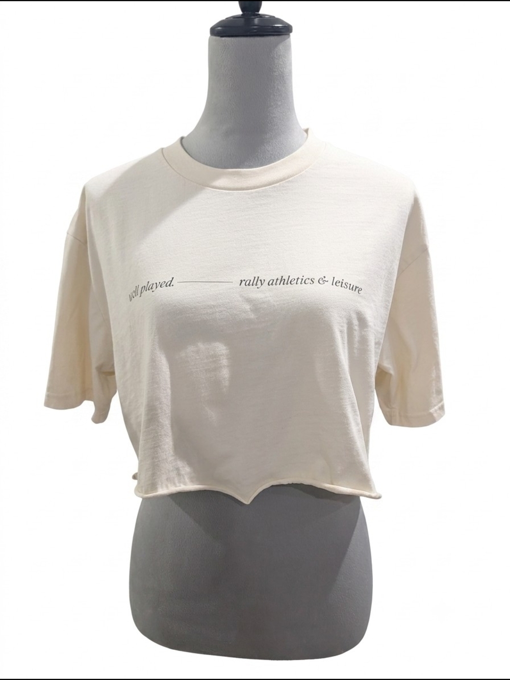 Cream‎ Cropped Graphic Tee